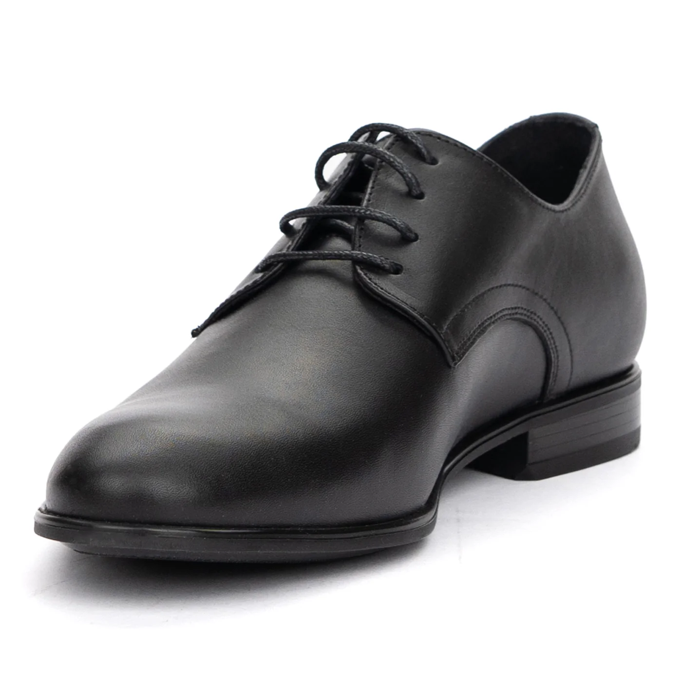 Pantofi Barbati Eleganti Negri cu Toc din Piele Naturala 7277 - Image 4