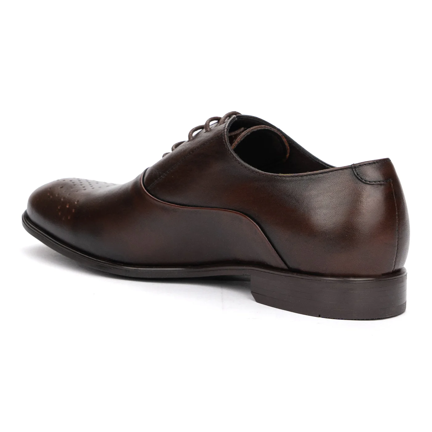 Pantofi Barbati Eleganti Maro cu Toc din Piele Naturala 7275 - Image 3