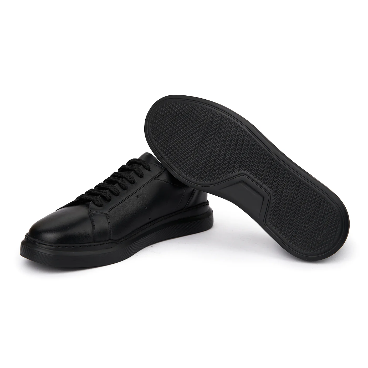 Pantofi Barbati Negrii Casual din Piele Naturala 7051 - Image 4