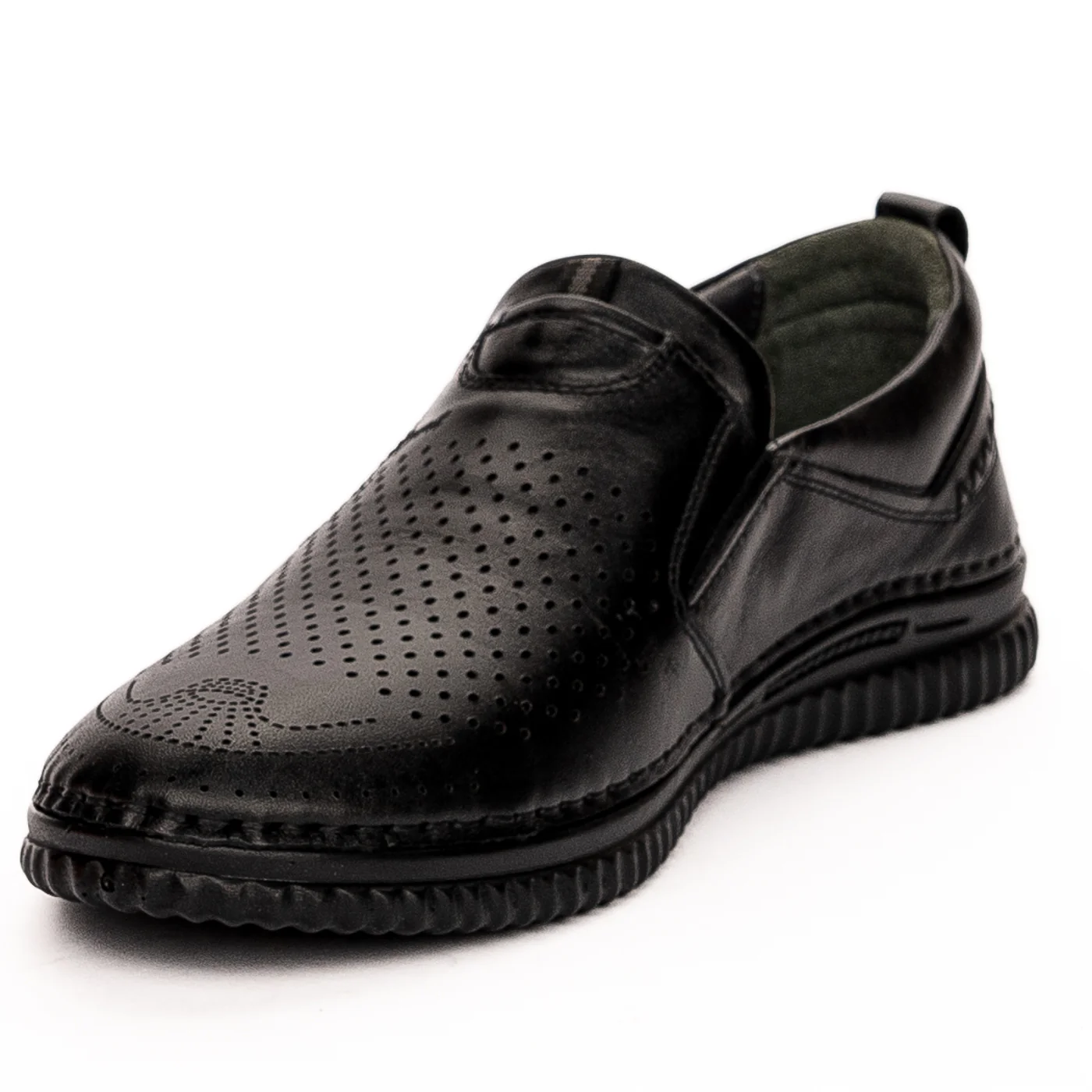 Pantofi barbati negrii din piele naturala 7470 - Image 3