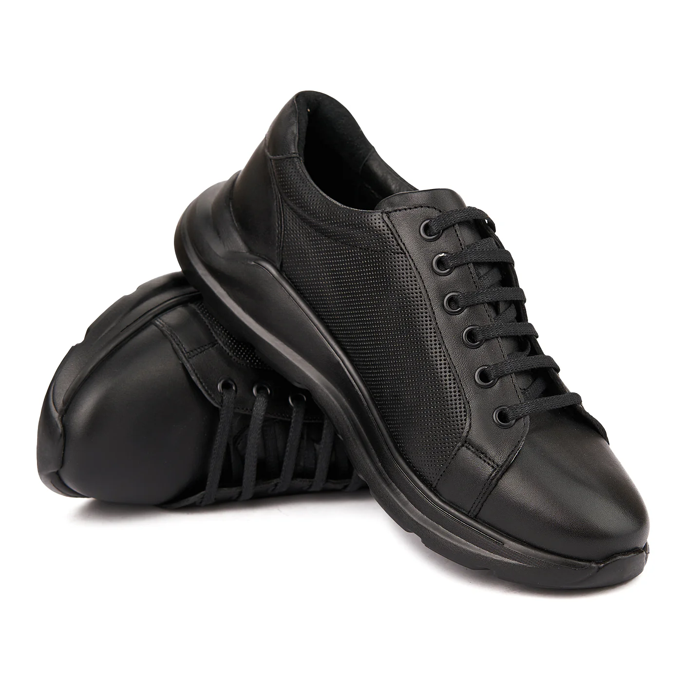 Pantofi Barbati Piele Naturala Casual Negri 0229 - Image 4