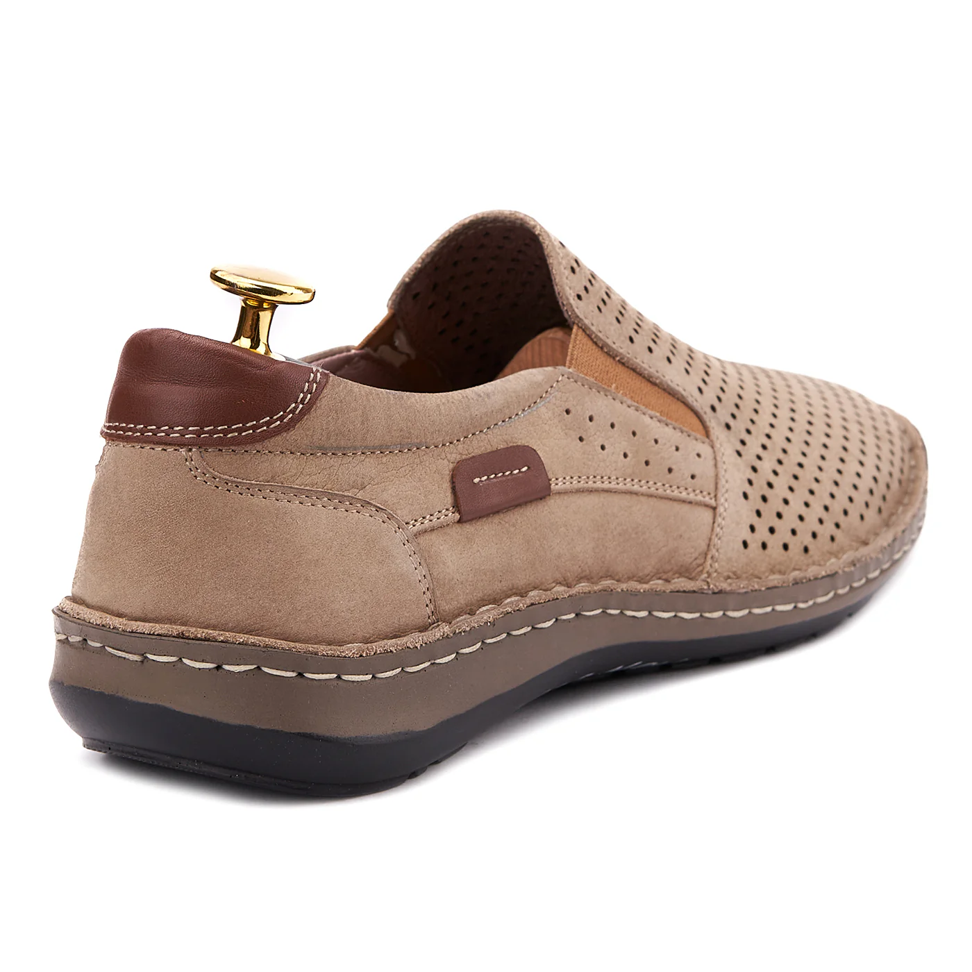 Pantofi Bej Casual din Piele Naturala 0131 - Image 3