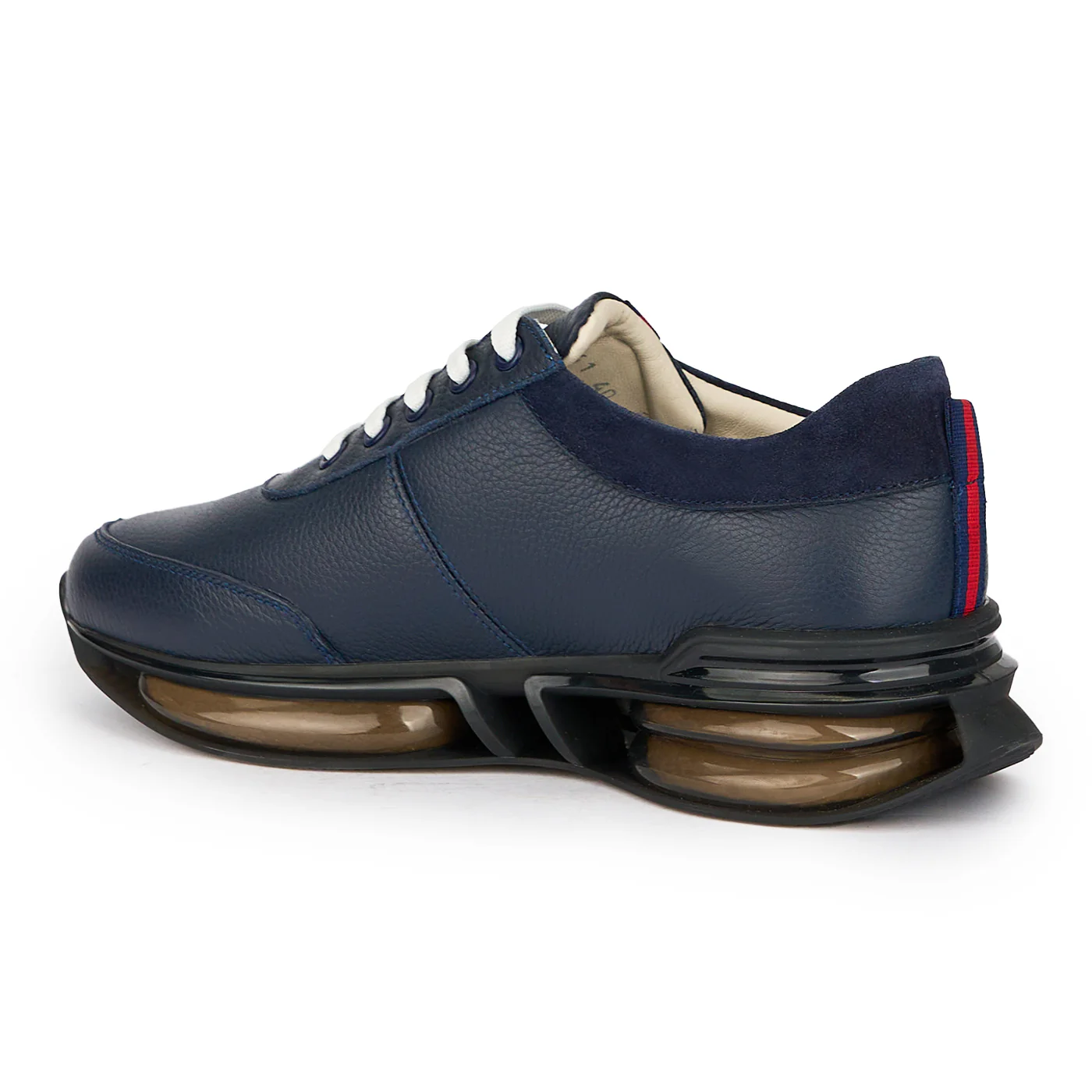 Pantofi casual barbati din piele naturala bleumarin 7669 - Image 2