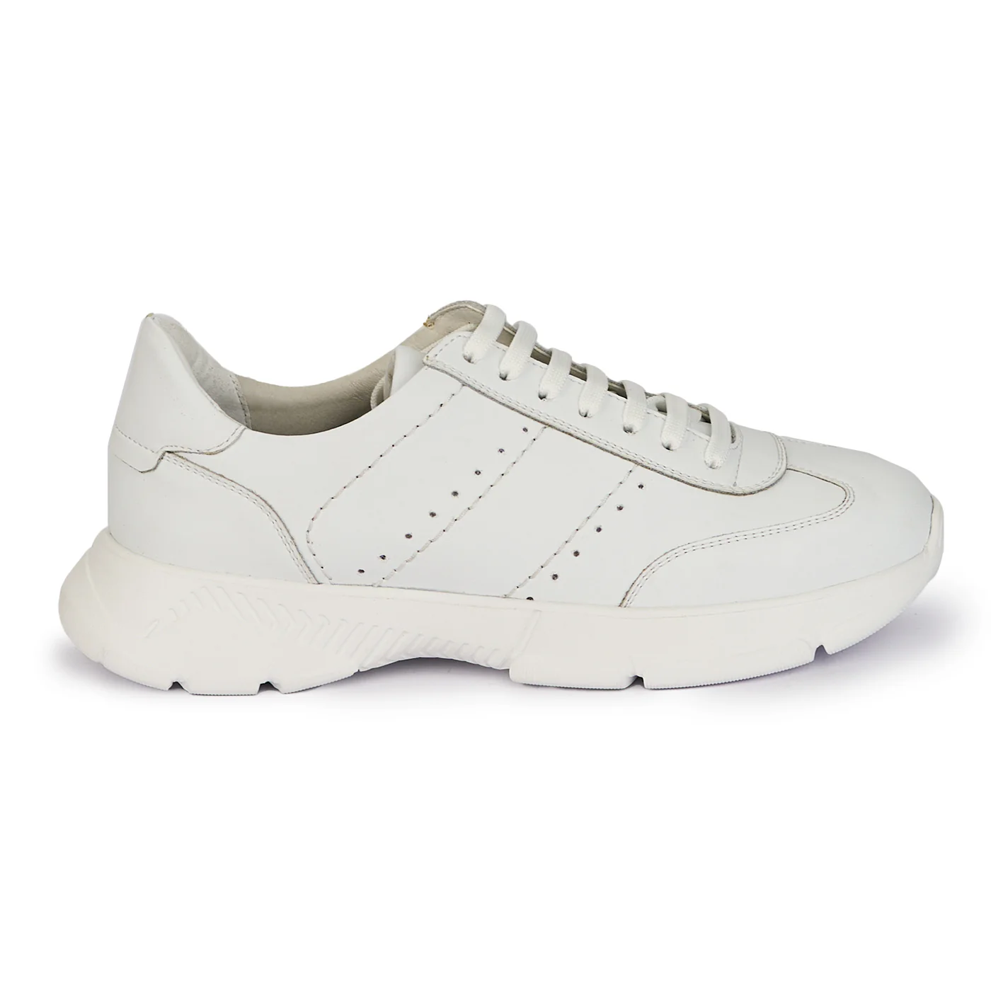 Pantofi casual barbati din piele naturala alba 7876