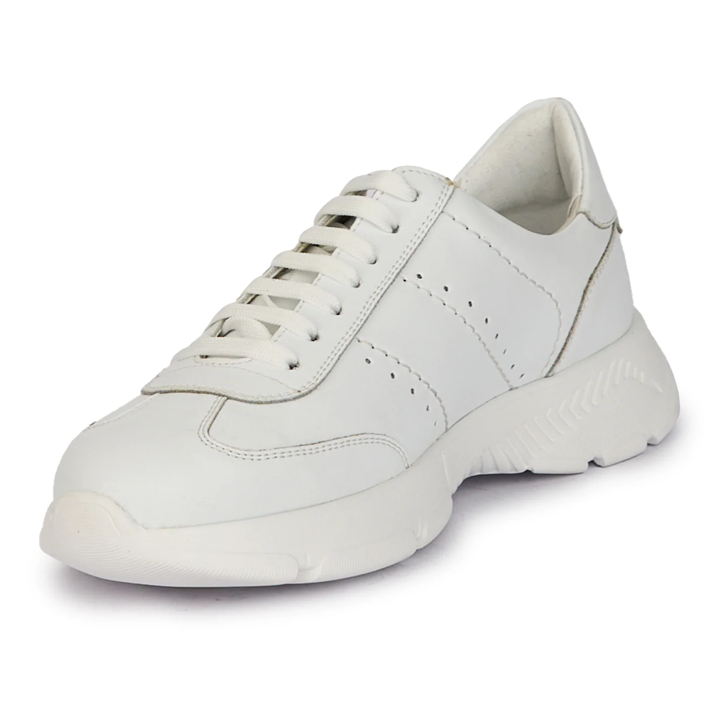 Pantofi casual barbati din piele naturala alba 7876 - Image 3