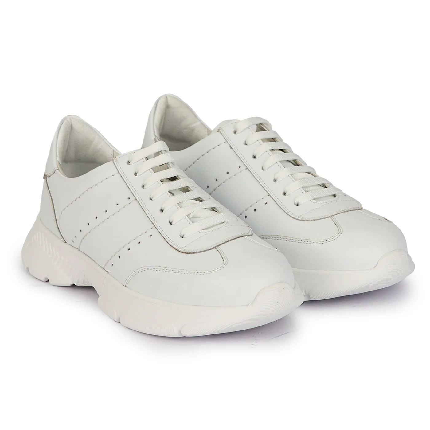 Pantofi casual barbati din piele naturala alba 7876 - Image 4