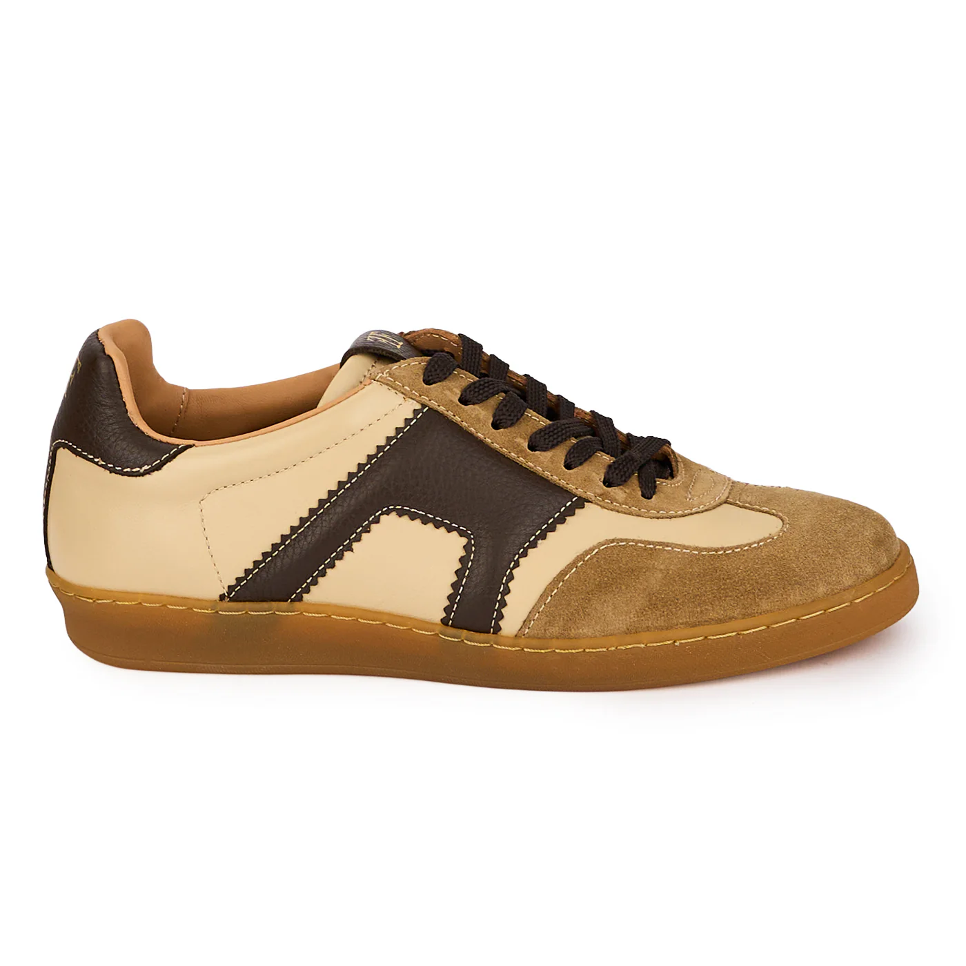 Pantofi casual barbati din piele naturala bej 7895
