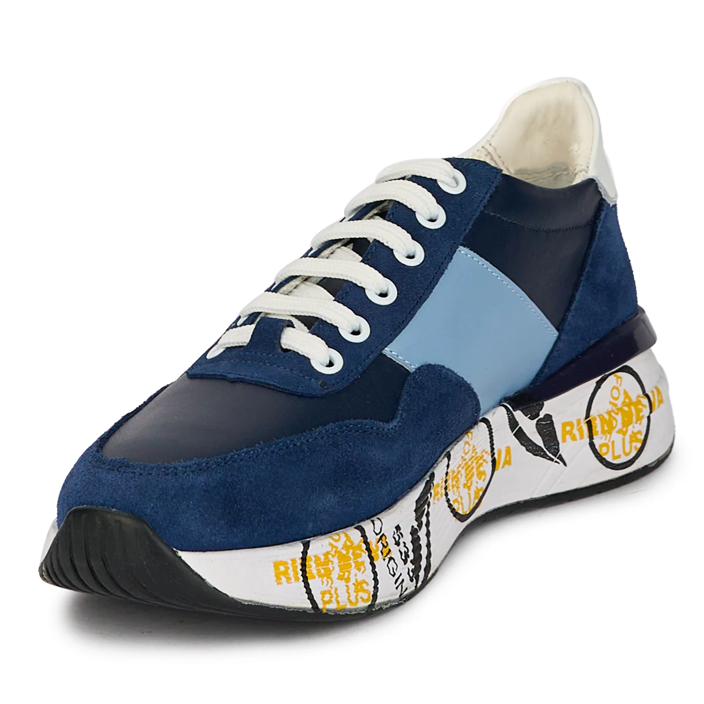 Pantofi casual barbati din piele naturala bleumarin 7862 - Image 3