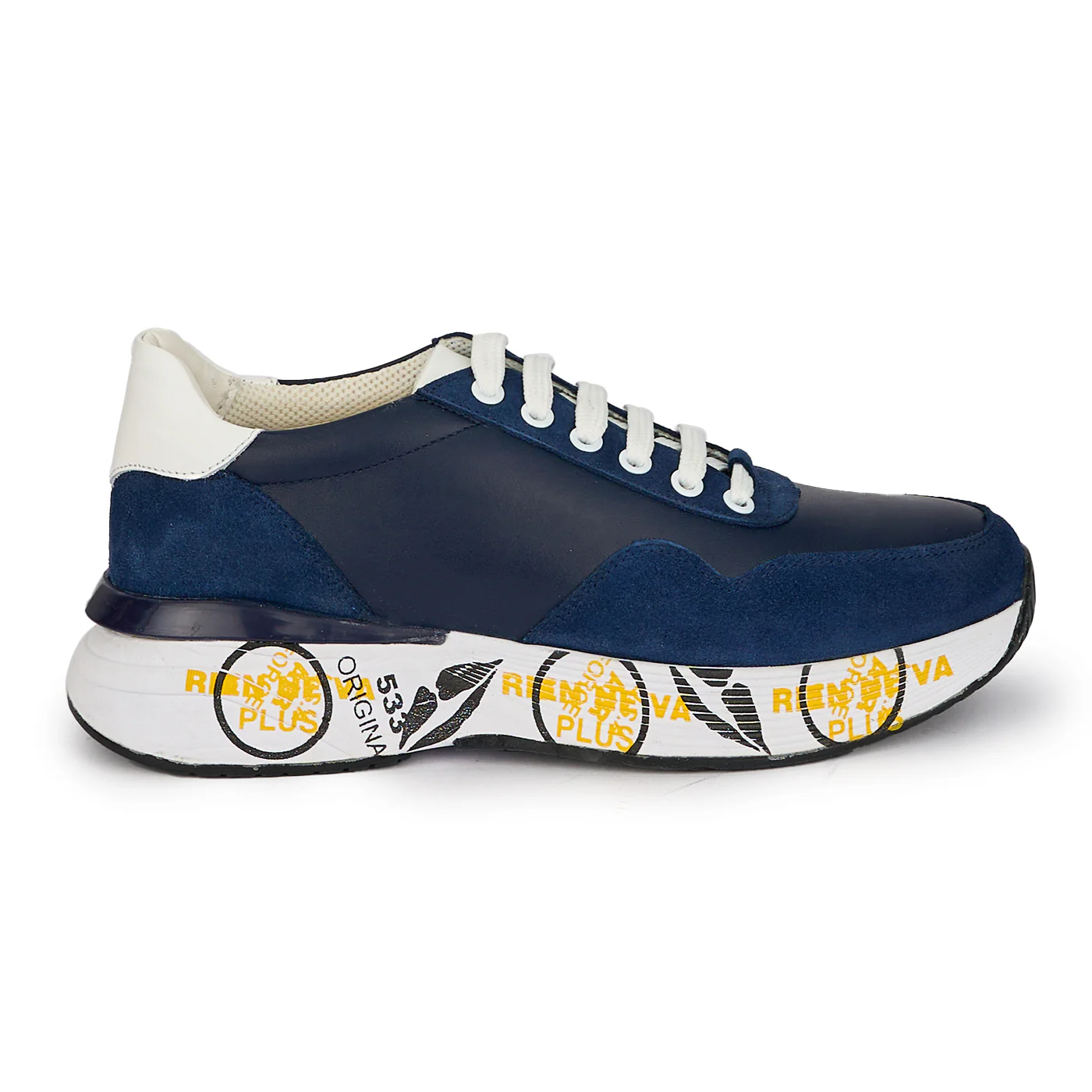 Pantofi casual barbati din piele naturala bleumarin 7882