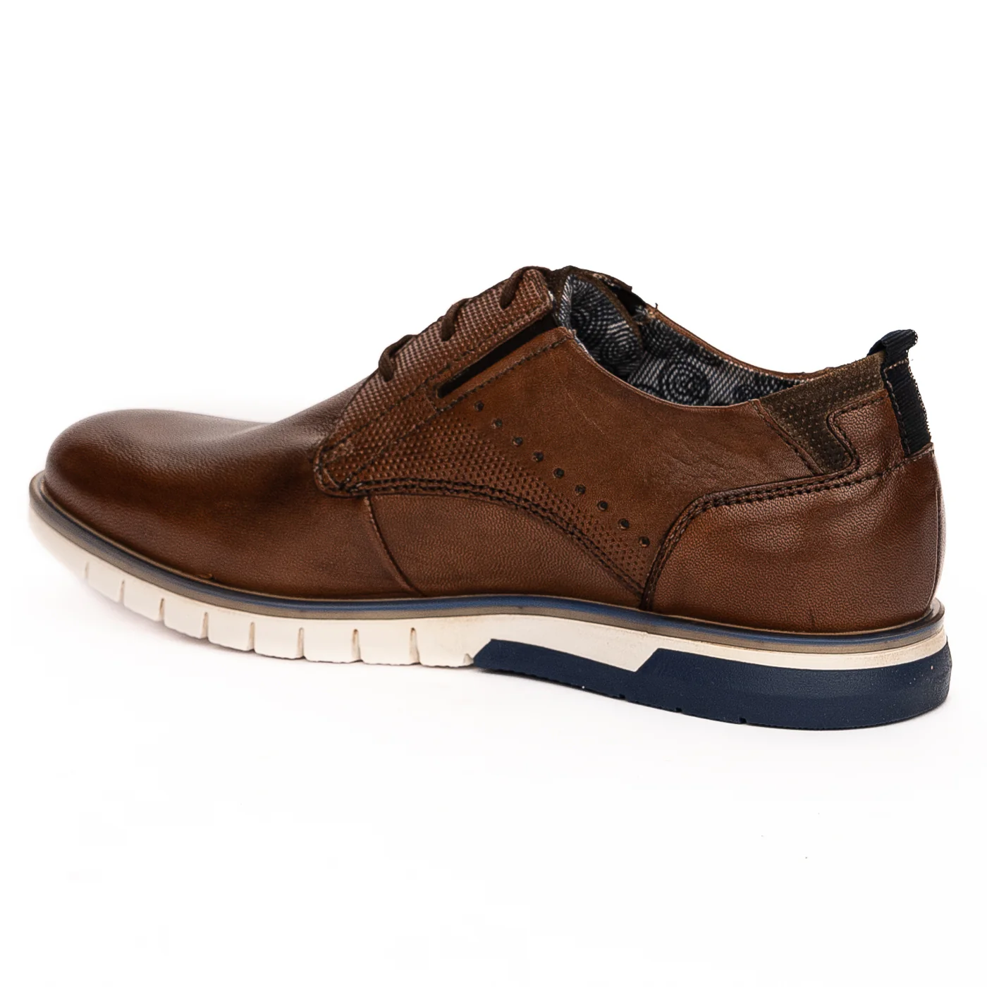 Pantofi casual barbati din piele naturala maro 7476 - Image 2