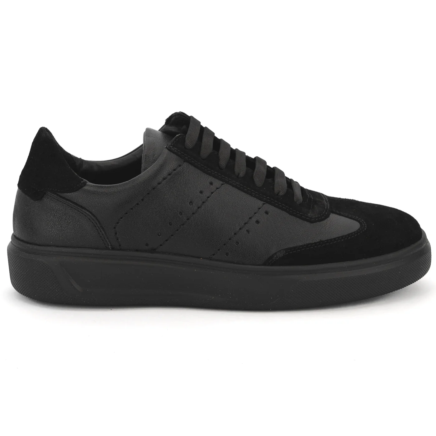 Pantofi casual barbati din piele naturala neagra 14037