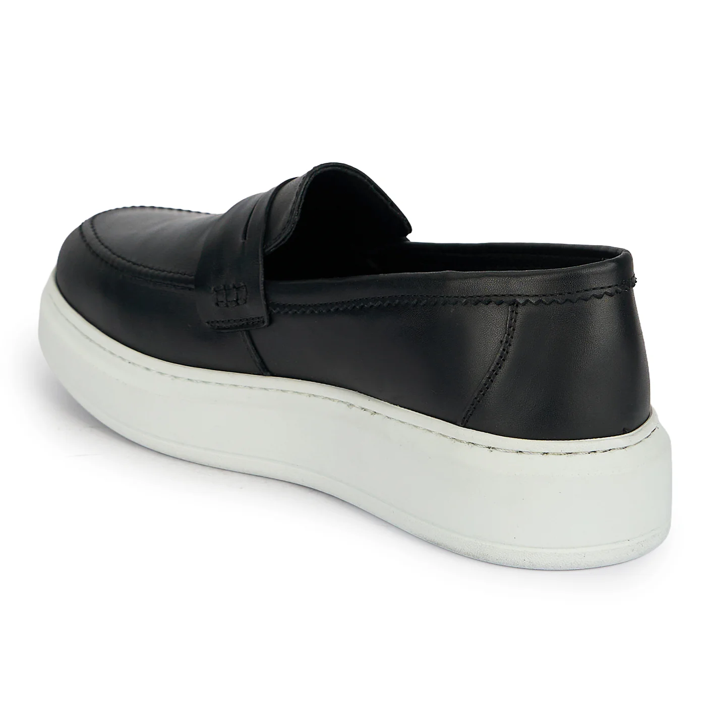 Pantofi casual barbati din piele naturala neagra 20098 - Image 2
