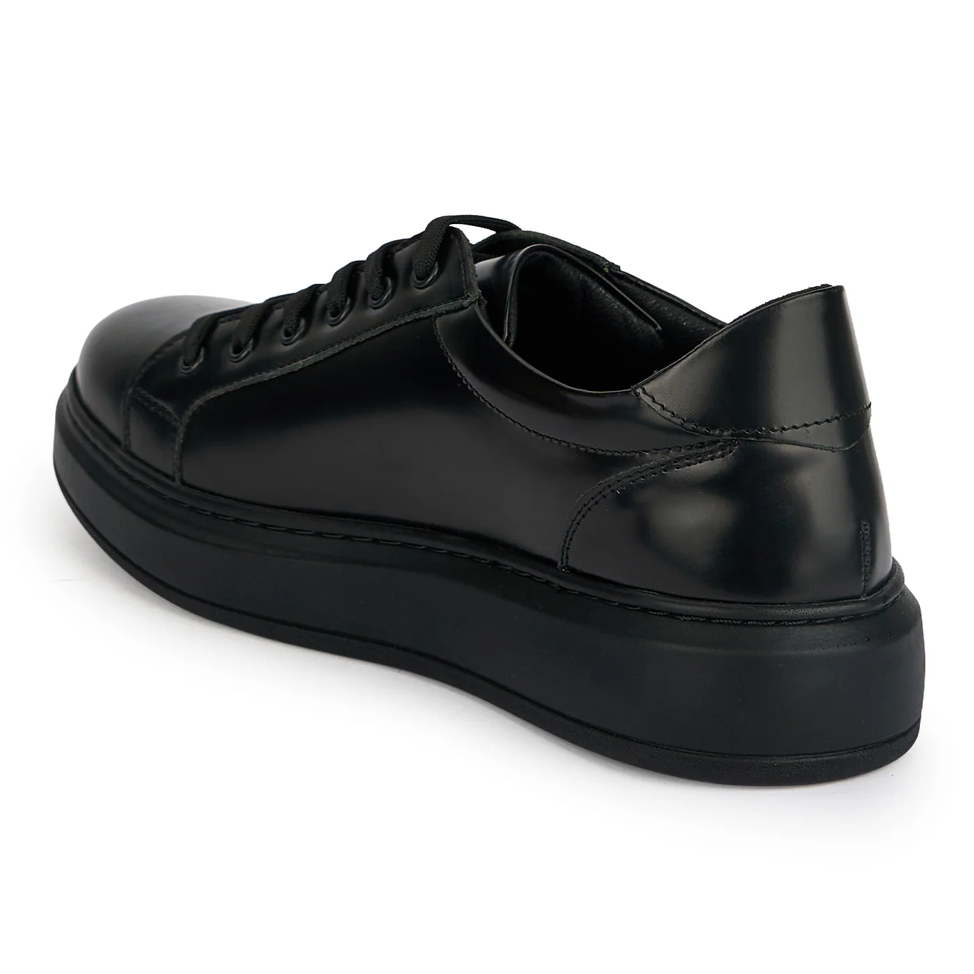 Pantofi casual barbati din piele naturala neagra 20101 - Image 2