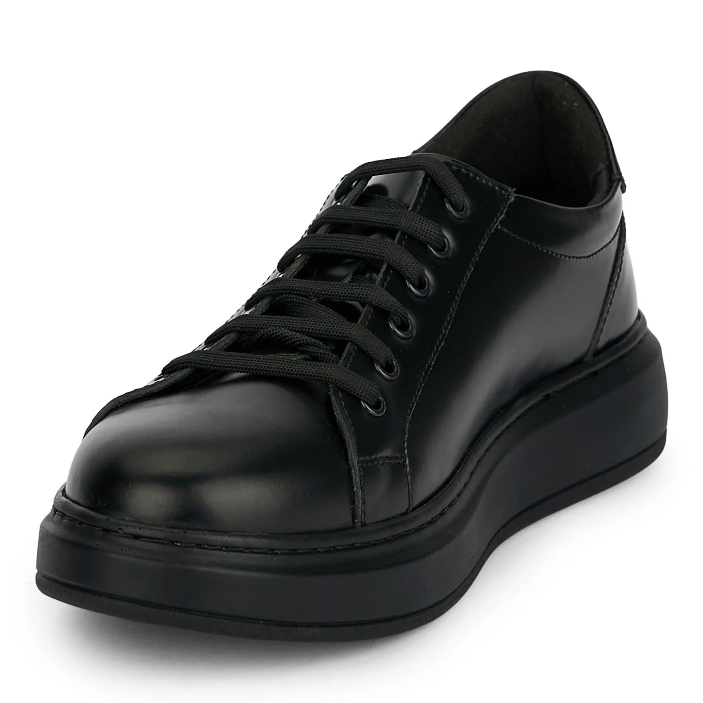 Pantofi casual barbati din piele naturala neagra 20101 - Image 3
