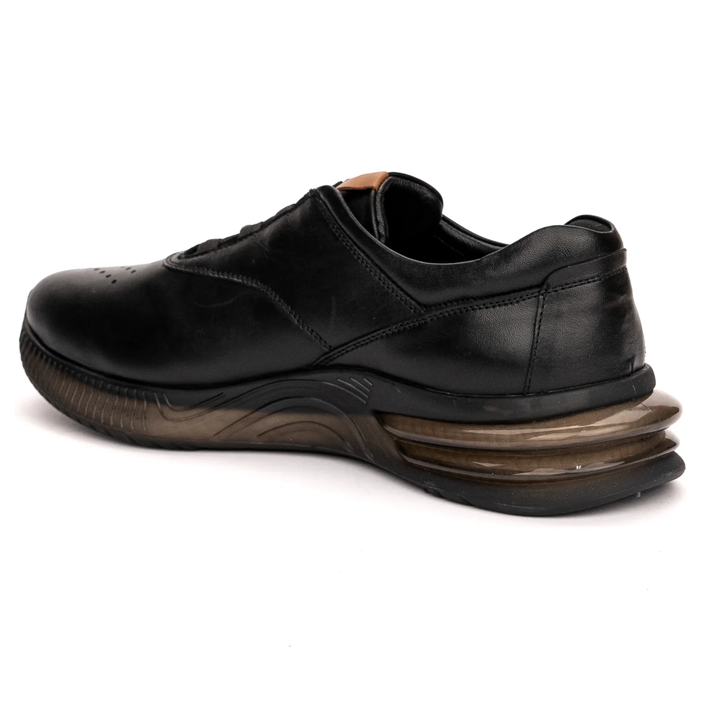 Pantofi casual barbati din piele naturala neagra 7511 - Image 2