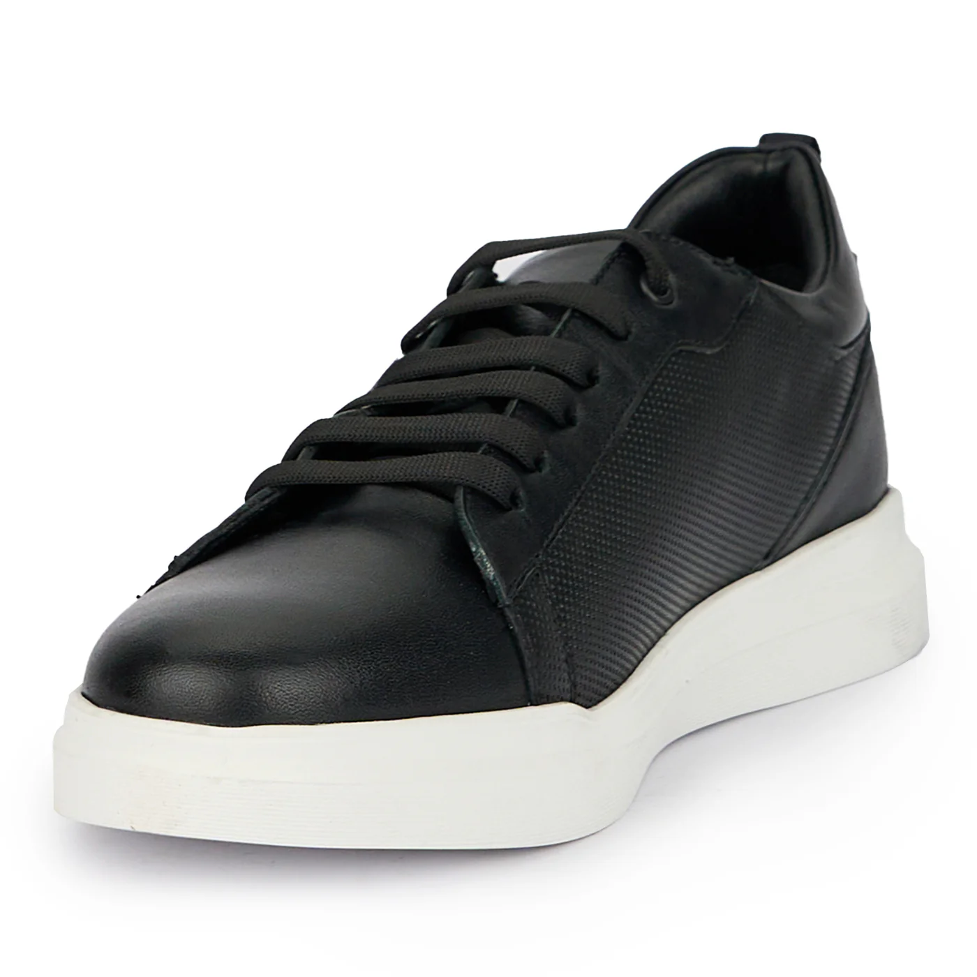Pantofi casual barbati din piele naturala neagra 7651 - Image 3