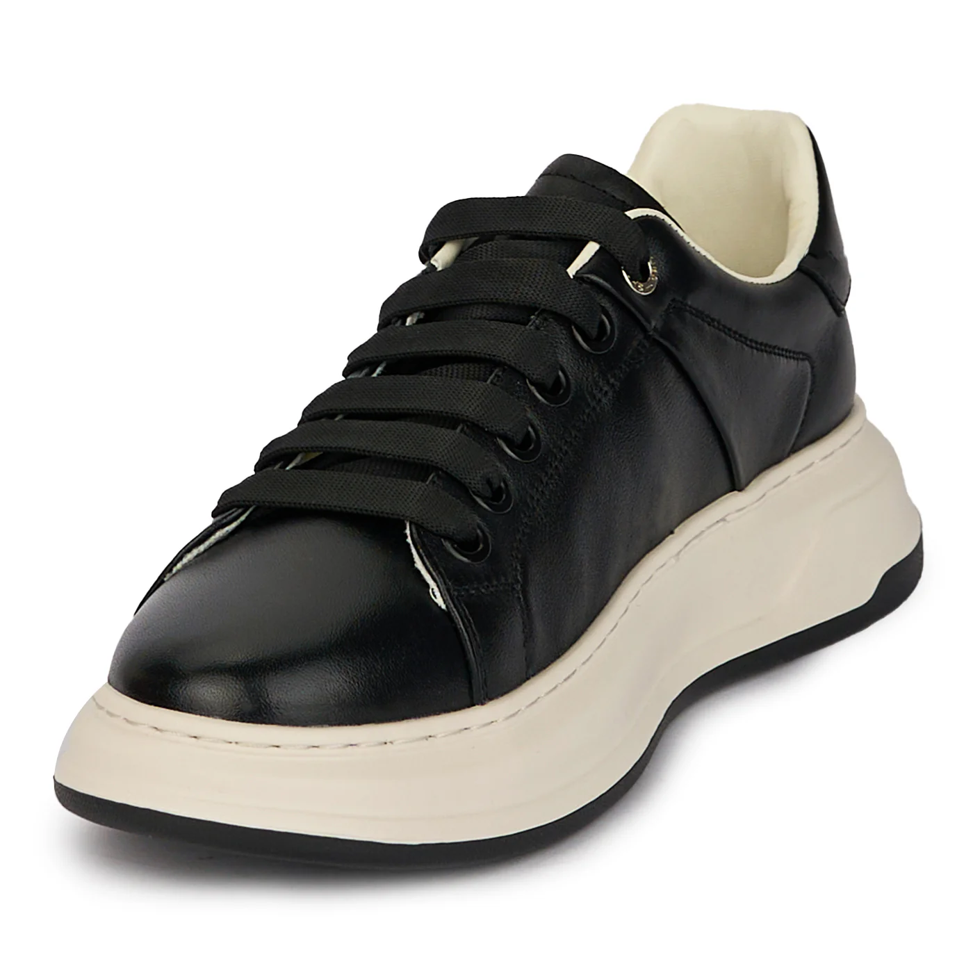 Pantofi casual barbati din piele naturala neagra 7849 - Image 3