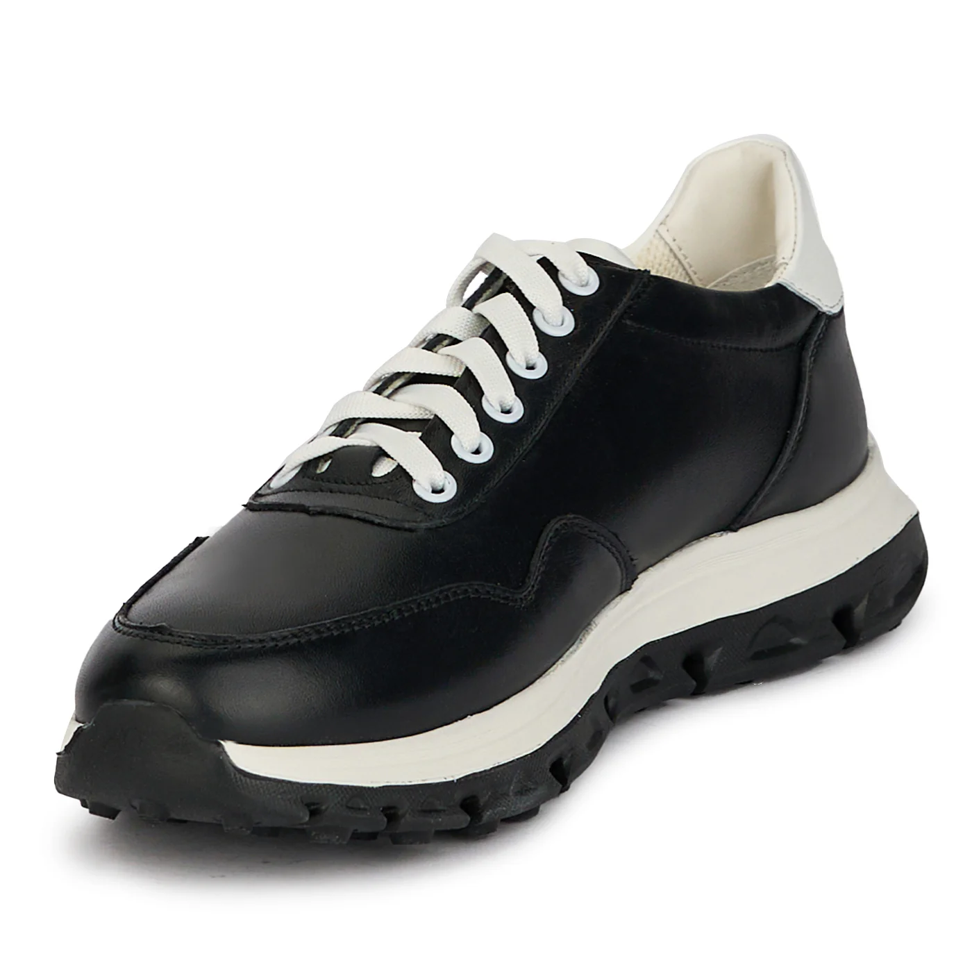Pantofi casual barbati din piele naturala neagra 7865 - Image 3