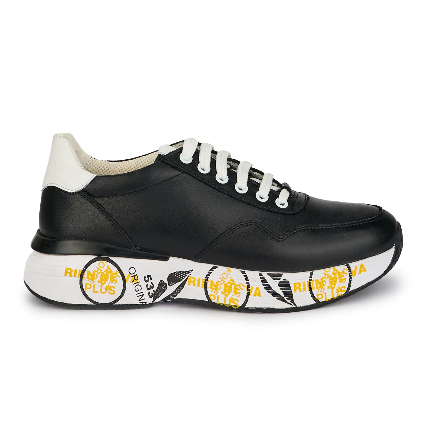 Pantofi casual barbati din piele naturala neagra 7866