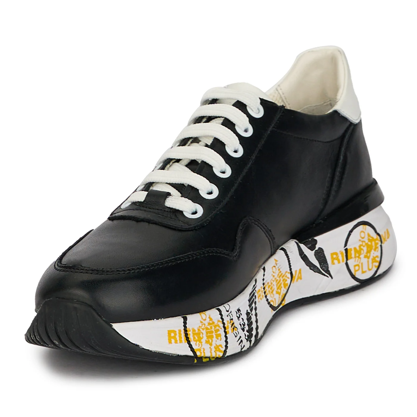 Pantofi casual barbati din piele naturala neagra 7866 - Image 3