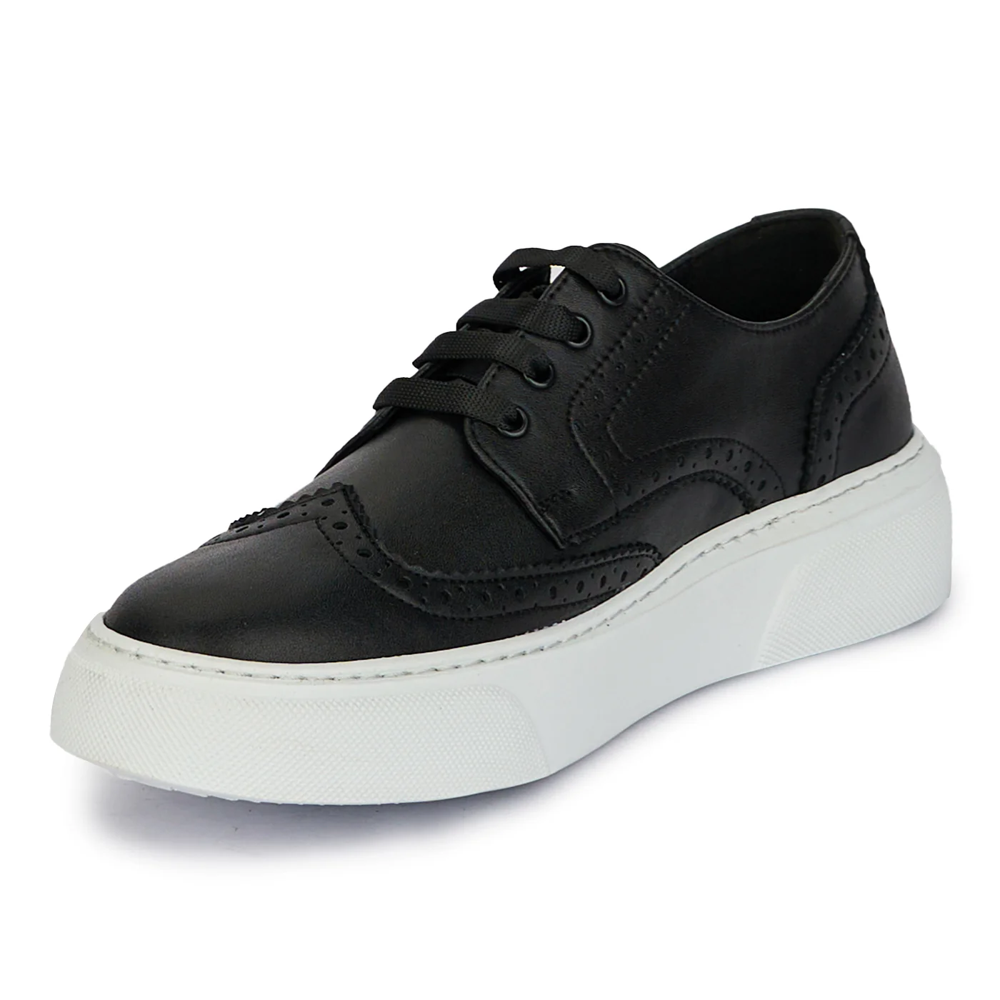 Pantofi casual barbati din piele naturala neagra 7867 - Image 3