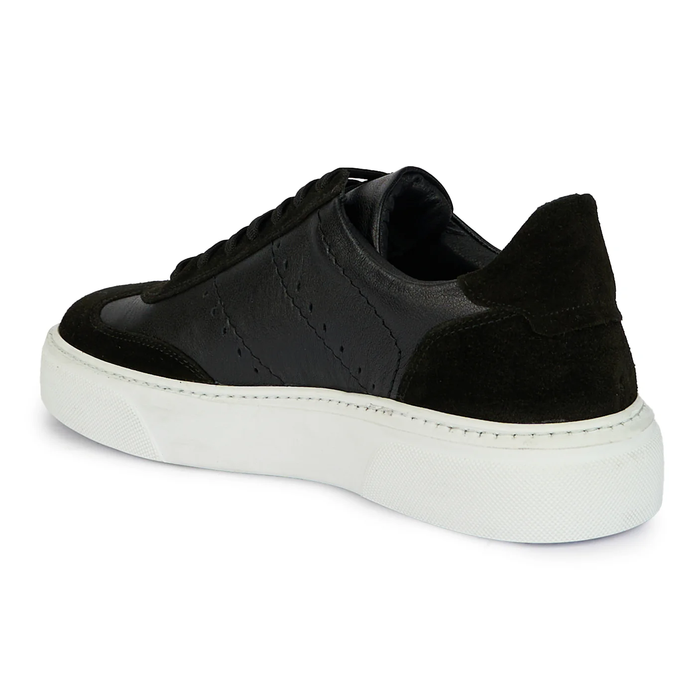 Pantofi casual barbati din piele naturala neagra 7869 - Image 2