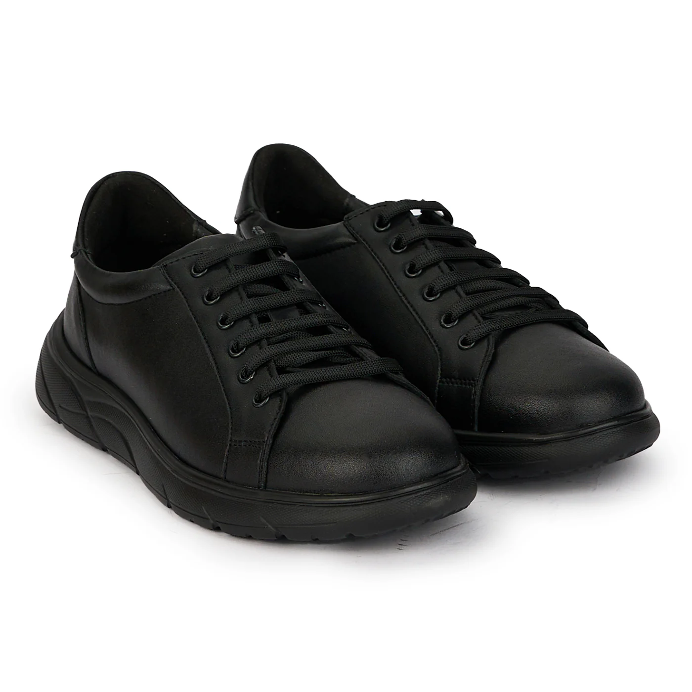 Pantofi casual barbati din piele naturala neagra 7874 - Image 4