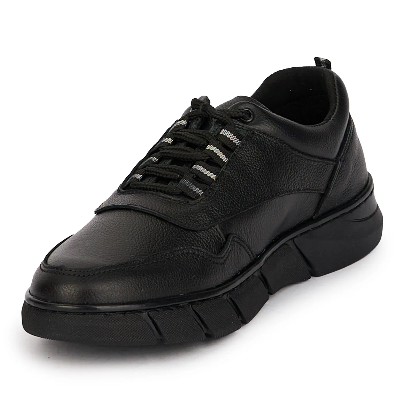 Pantofi casual barbati din piele naturala neagra 7885 - Image 3