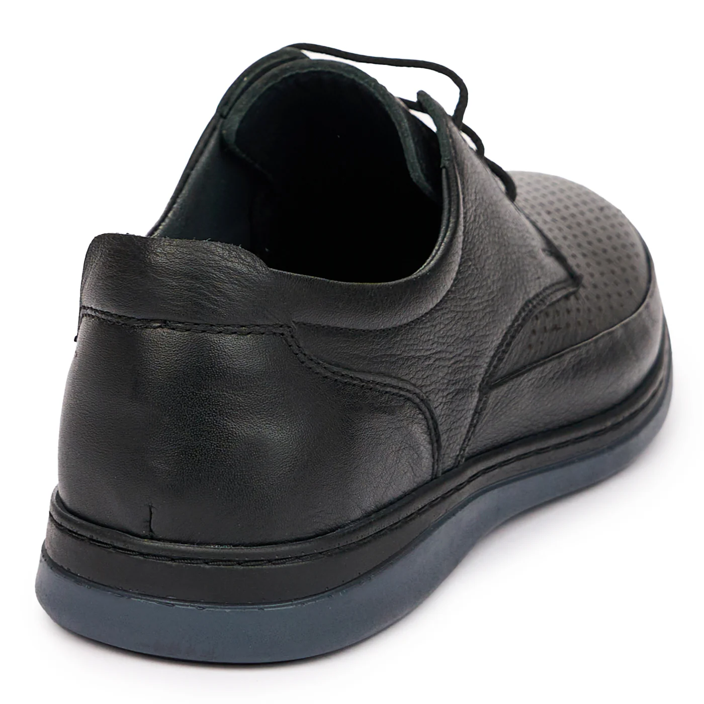 Pantofi Casual Barbati din Piele Naturala Negri 7306 - Image 2