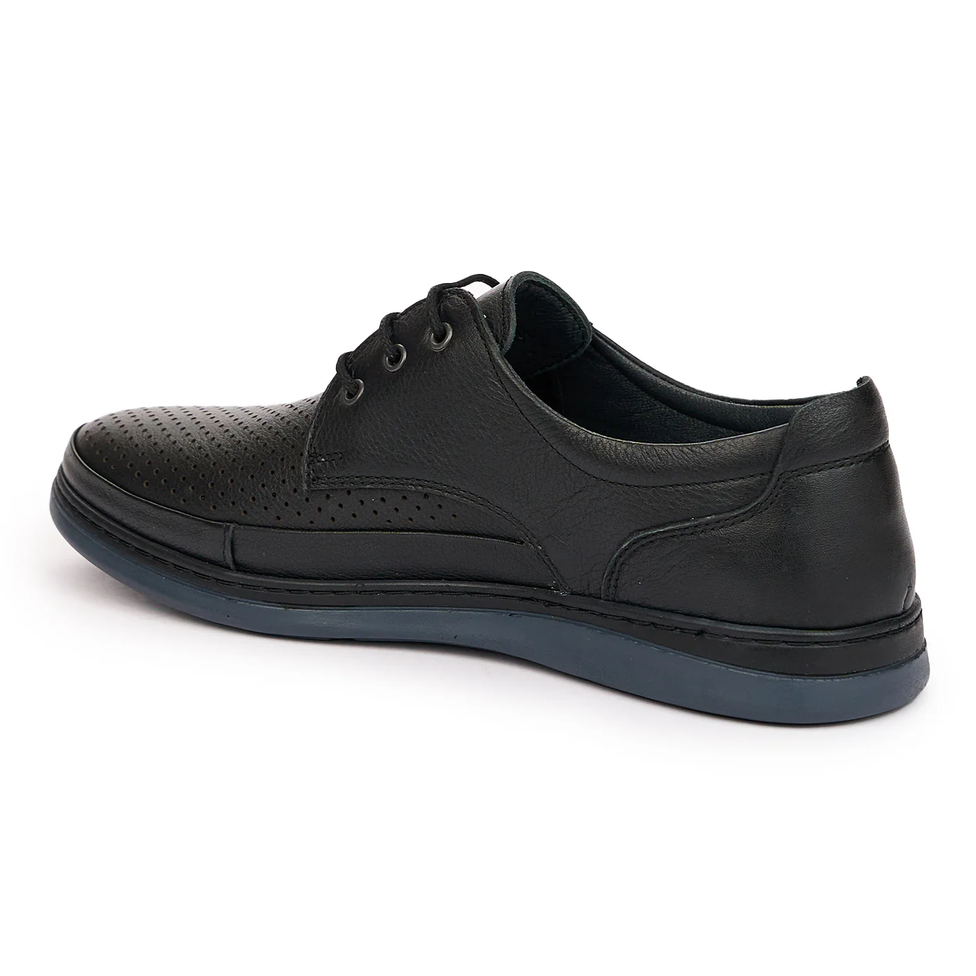 Pantofi Casual Barbati din Piele Naturala Negri 7306 - Image 3