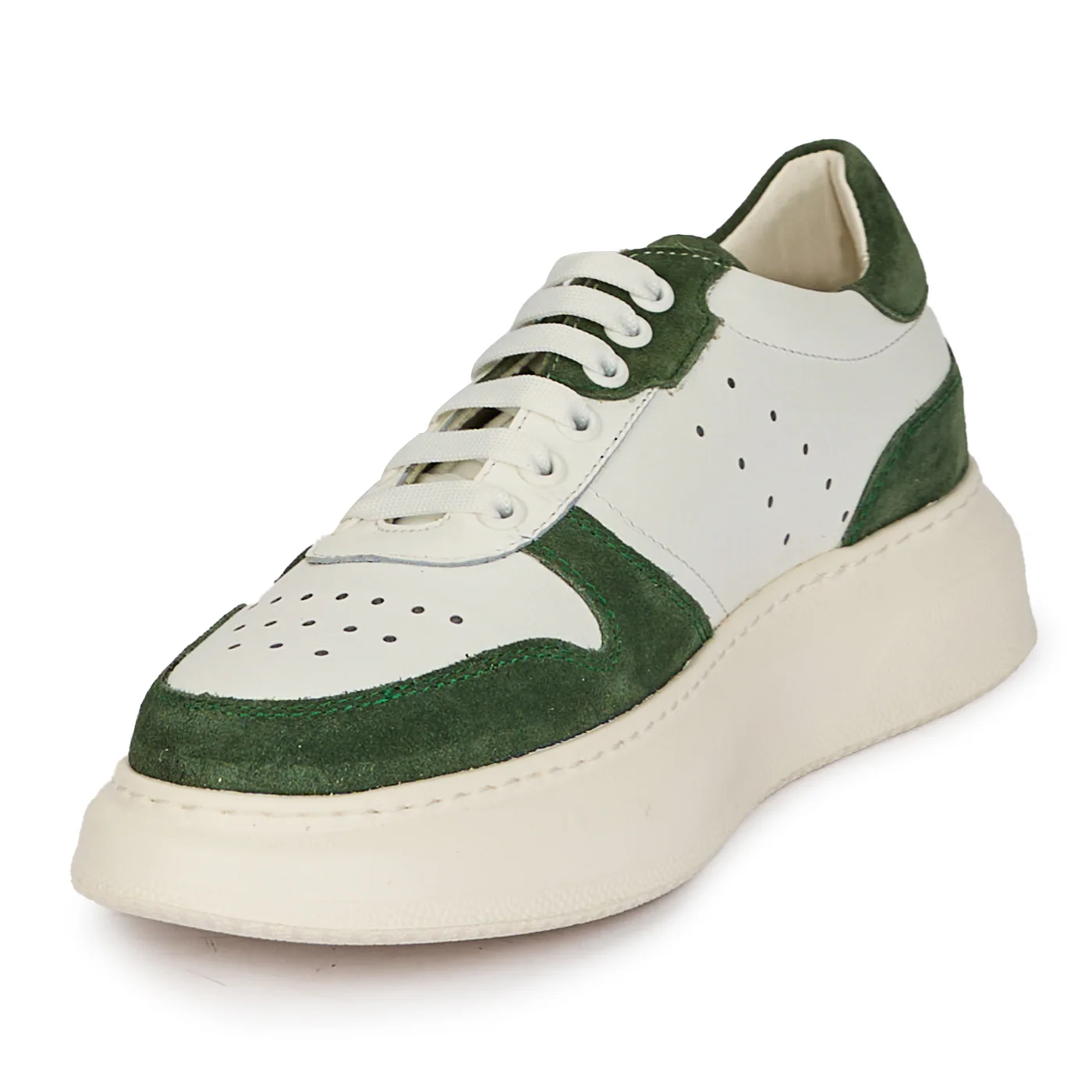 Pantofi casual barbati din piele naturala verde 7864 - Image 3