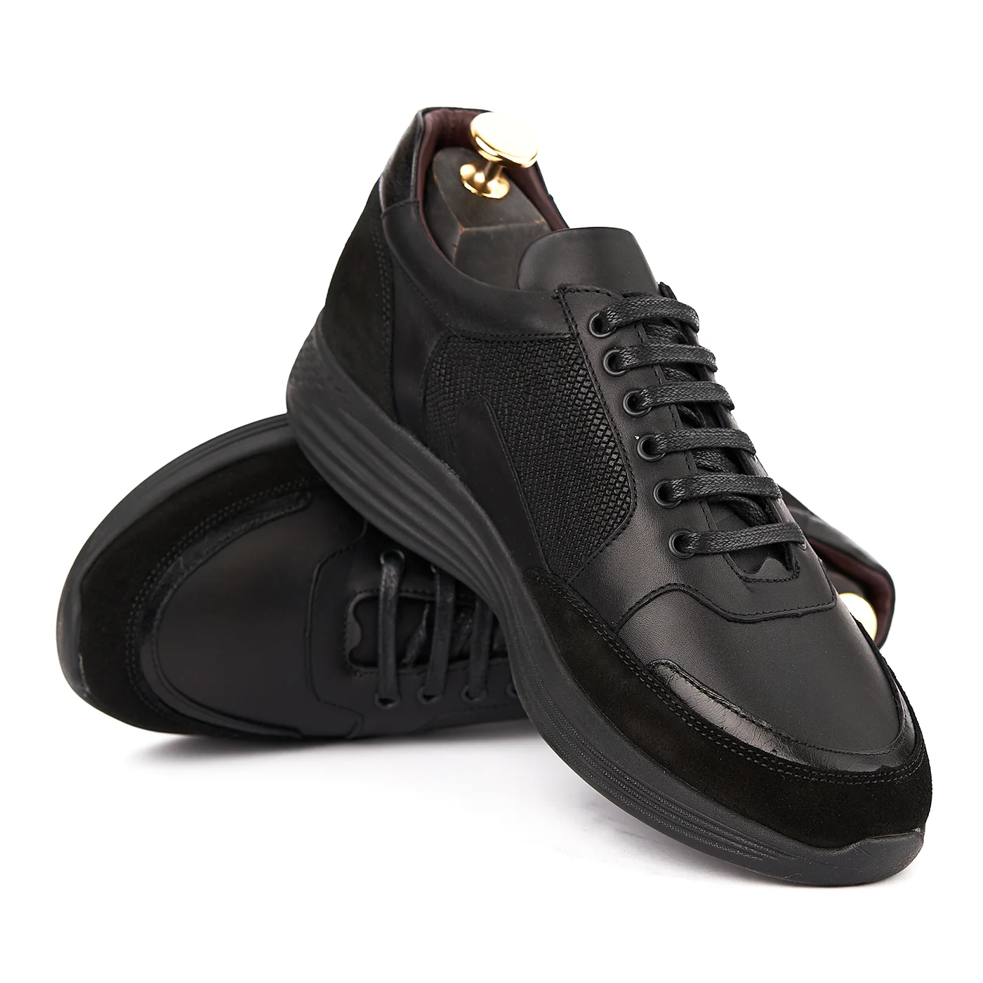Pantofi Casual Barbati Negri din Piele Naturala 1059 - Image 4