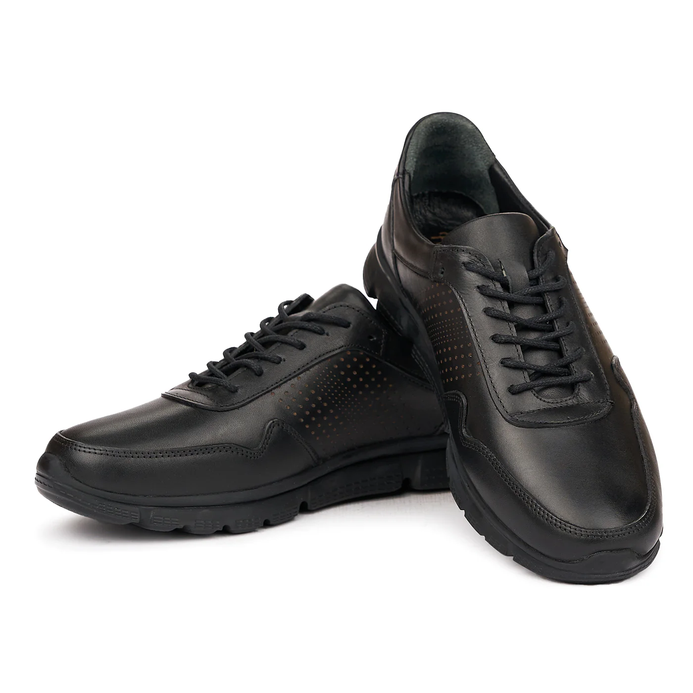 Pantofi Casual Barbati Piele Naturala Neagra 7065 - Image 2