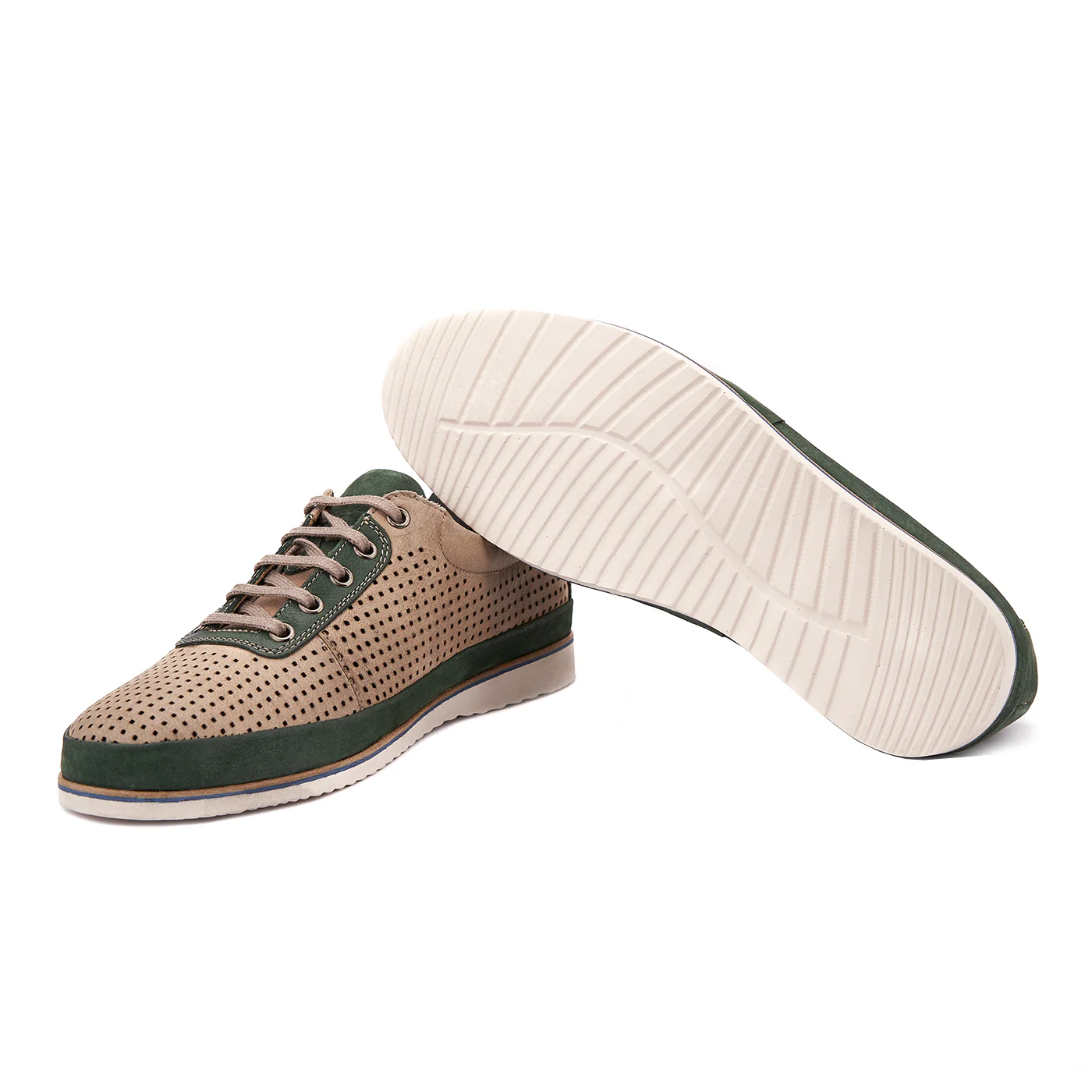 Pantofi Casual Bej din Piele Naturala 0105 - Image 3