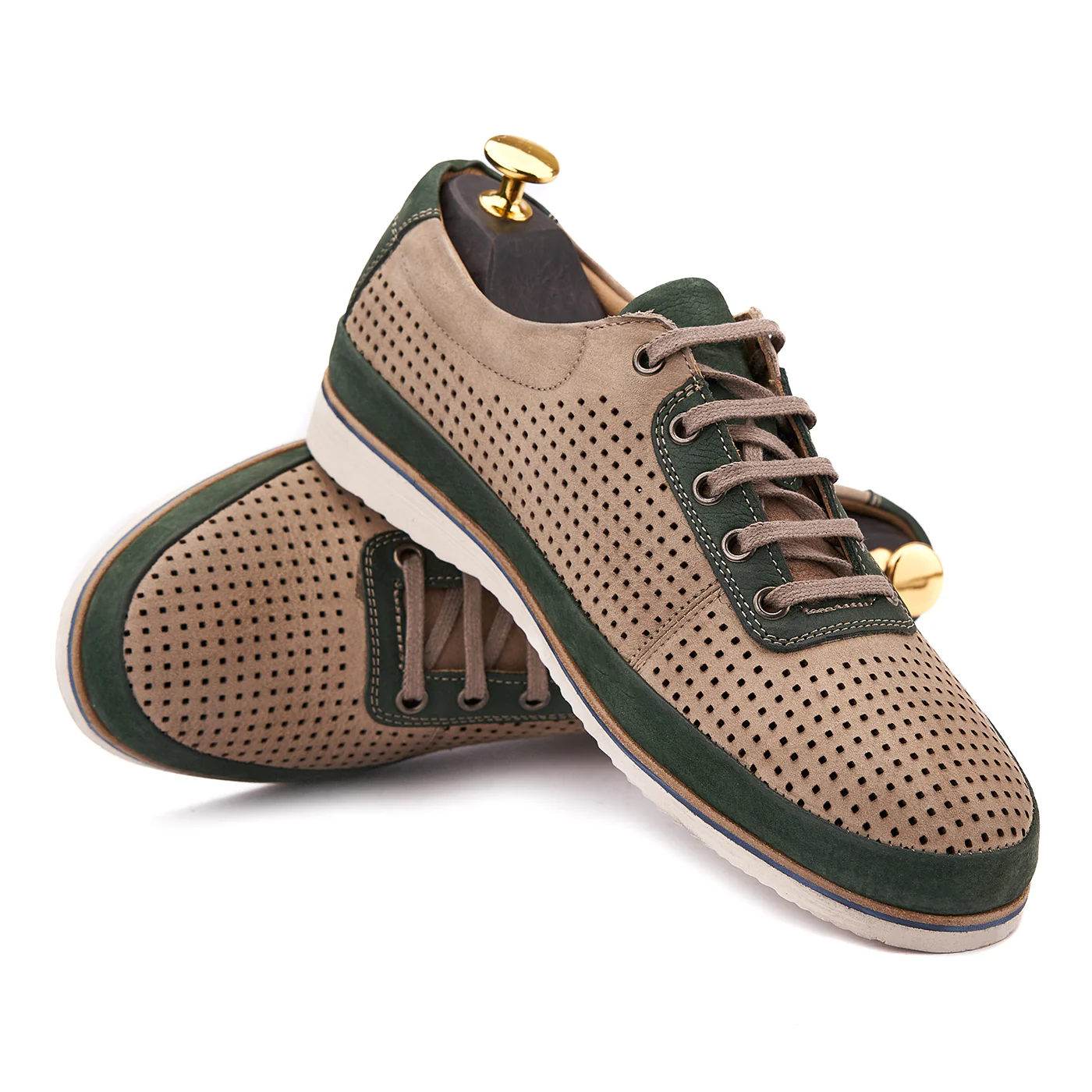 Pantofi Casual Bej din Piele Naturala 0105 - Image 4