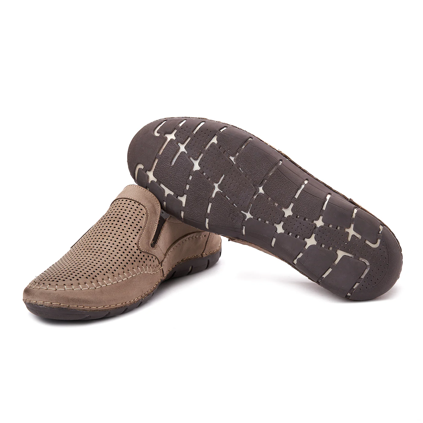 Pantofi casual confort din piele bej 0114 - Image 3
