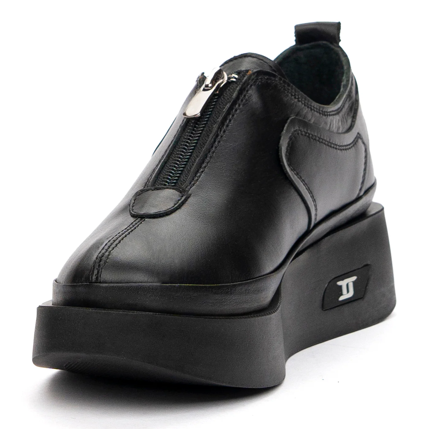 Pantofi Casual Dama cu Fermoar din Piele Naturala 8551 - Image 4