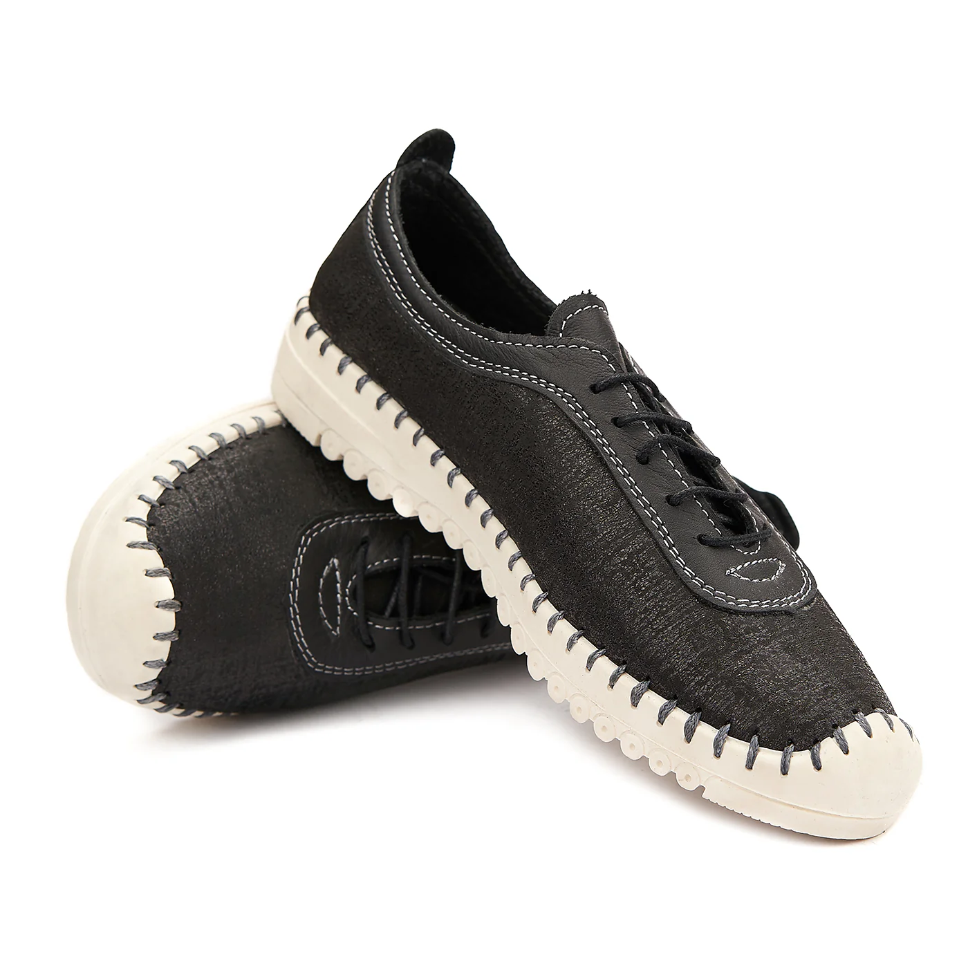 Pantofi Casual Dama cu Siret din Piele Naturala 1478 - Image 4
