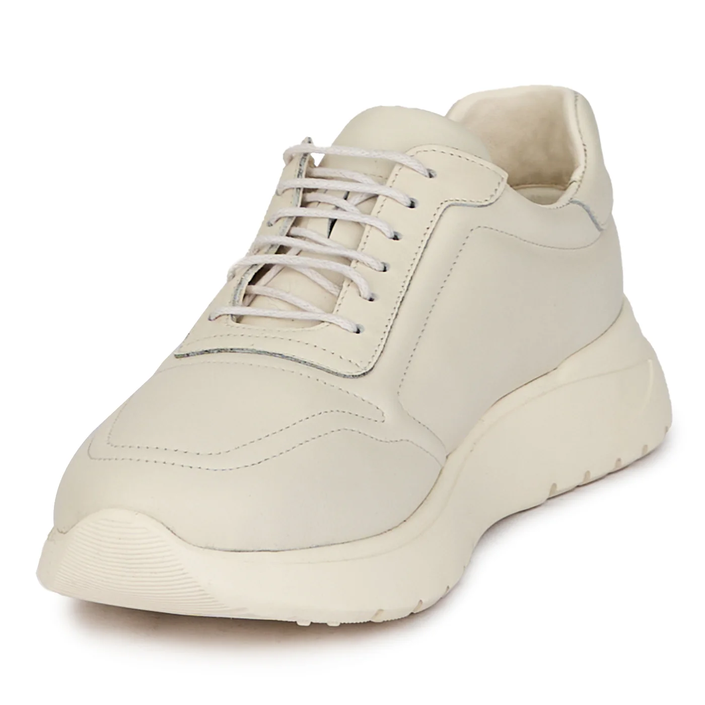 Pantofi casual dama din piele naturala alba 18036 - Image 3