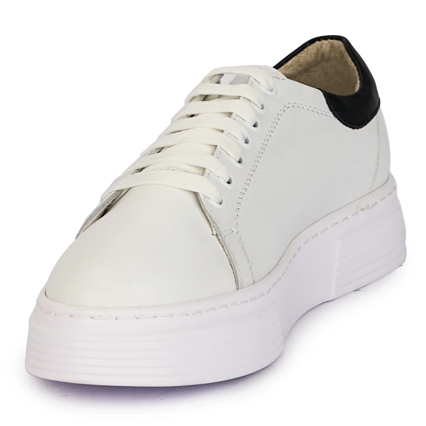 Pantofi casual dama din piele naturala alba 18152 - Image 3
