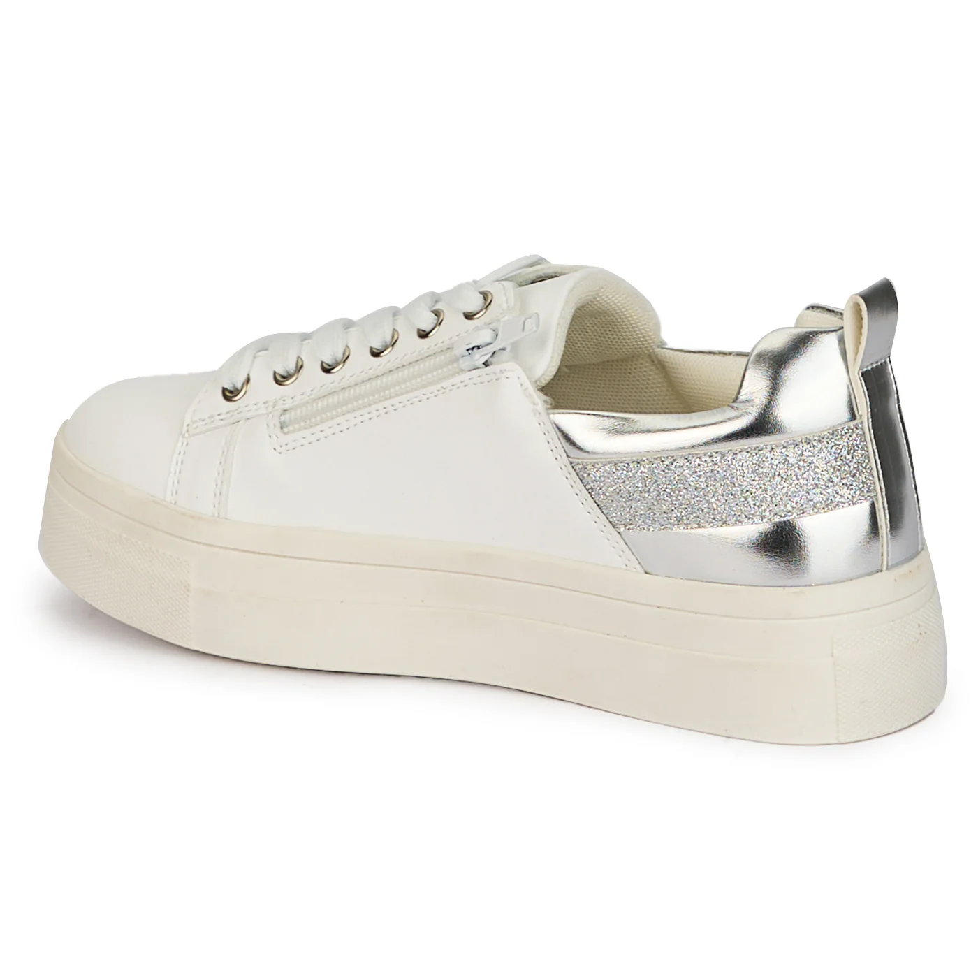 Pantofi casual dama din piele naturala alba 18157 - Image 2