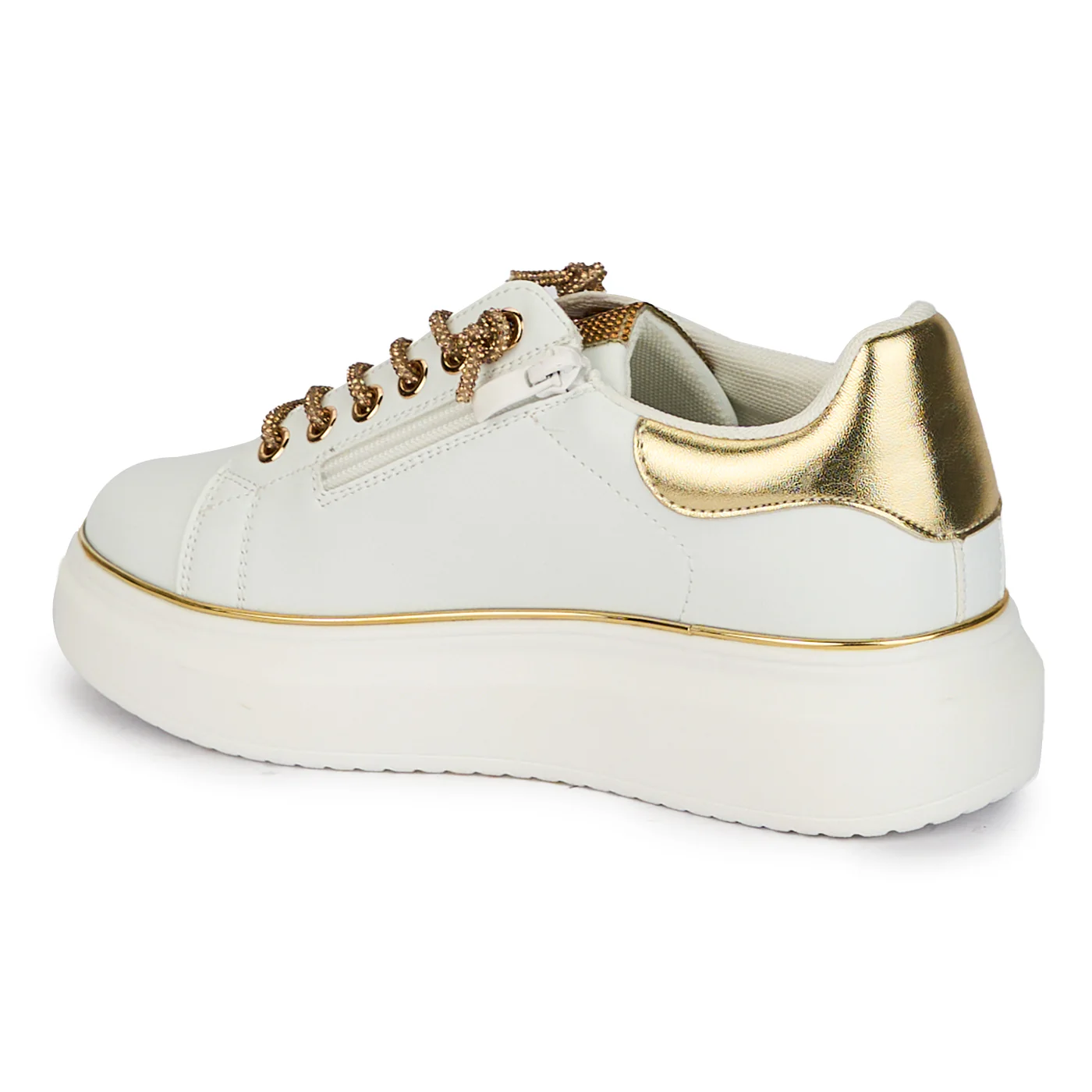 Pantofi casual dama din piele naturala alba 18158 - Image 2