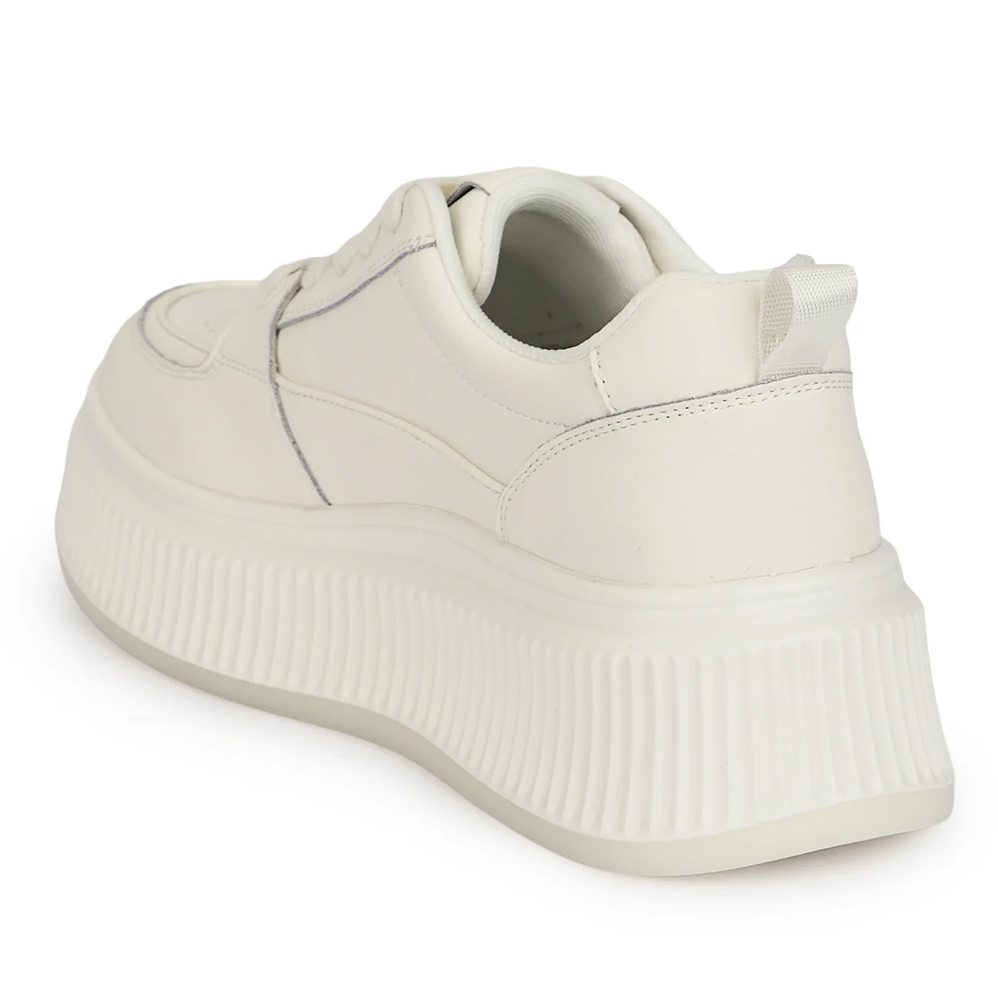 Pantofi dama din piele naturala alba cu talpa inalta 5.5 cm 19705 - Image 2