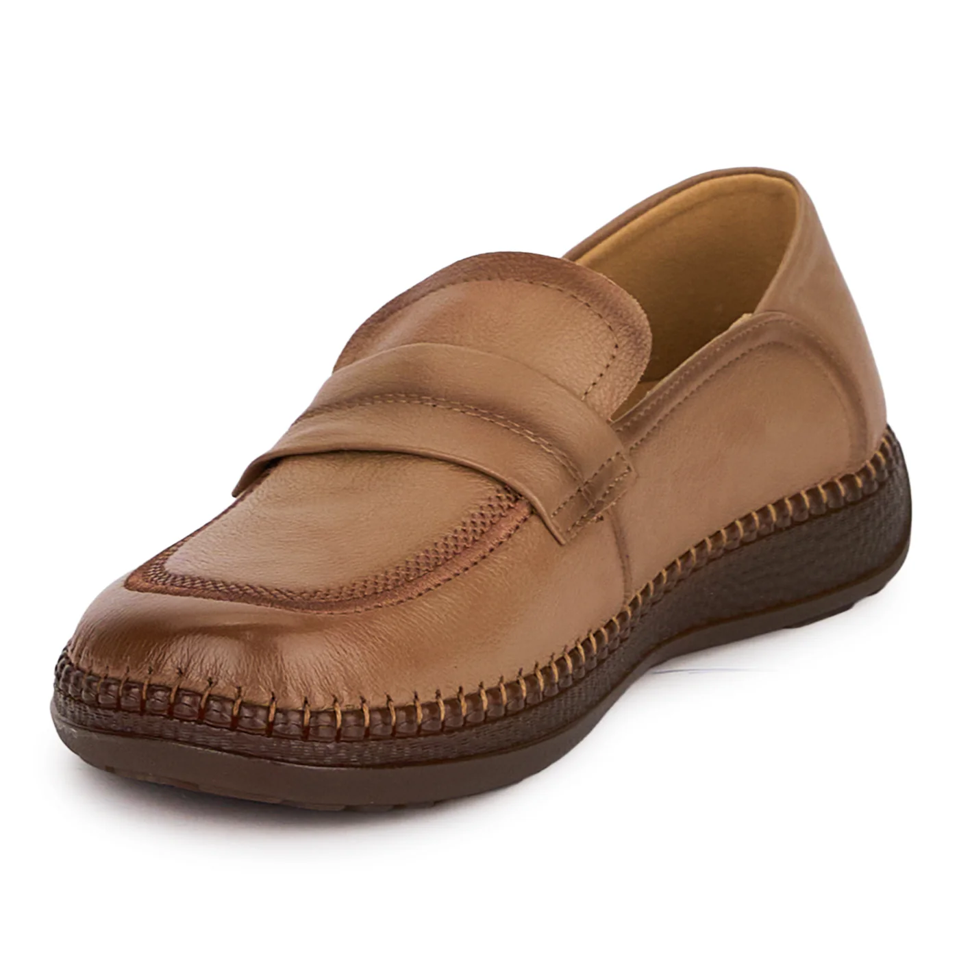 Pantofi casual dama din piele naturala maro 18714 - Image 3