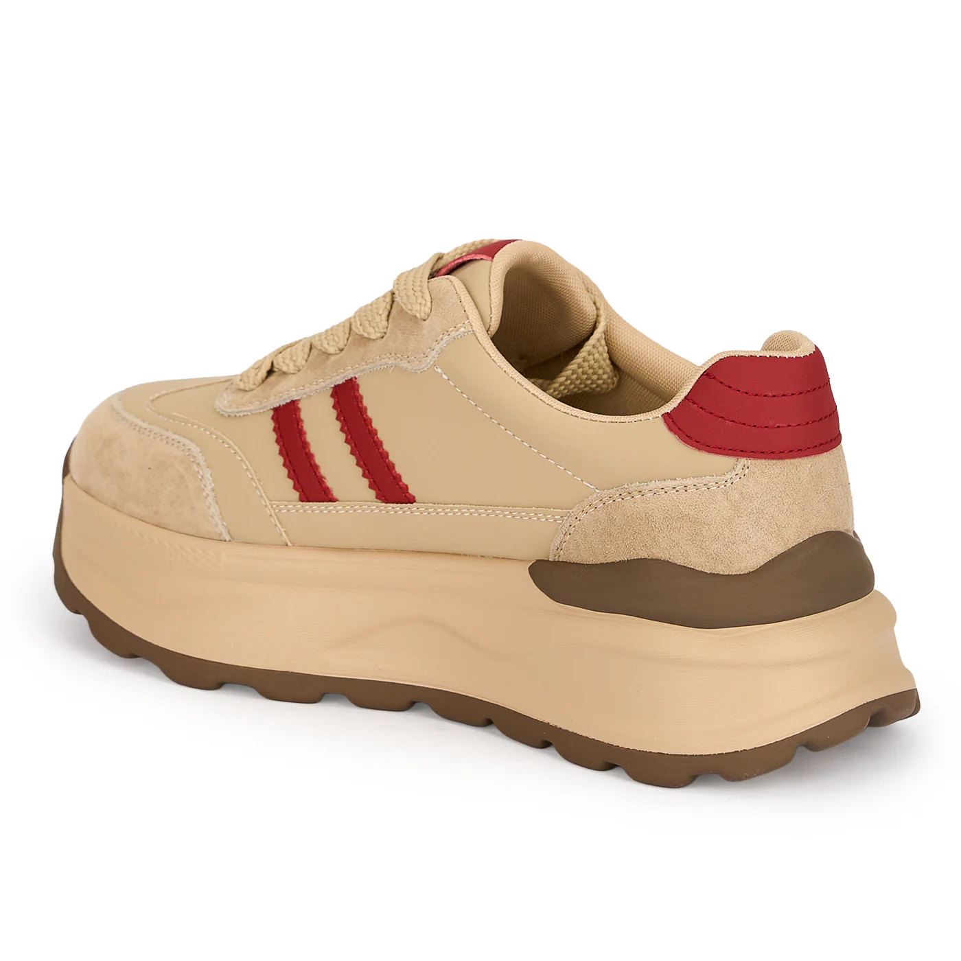 Pantofi casual dama din piele naturala bej 18832 - Image 2