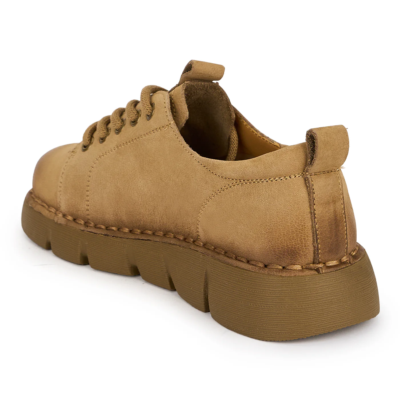 Pantofi casual dama din piele naturala bej 19525 - Image 2