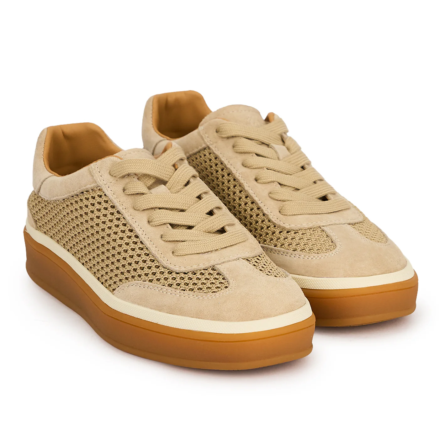 Pantofi casual dama din piele naturala bej 19529 - Image 4