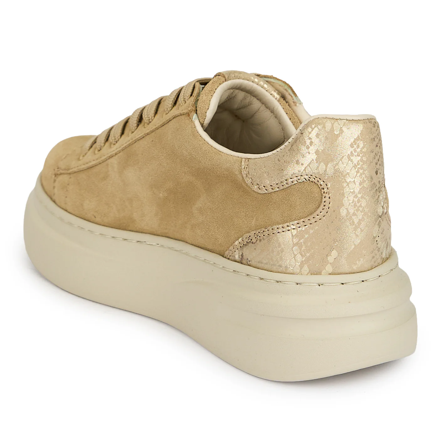 Pantofi casual dama din piele naturala bej 19704 - Image 2