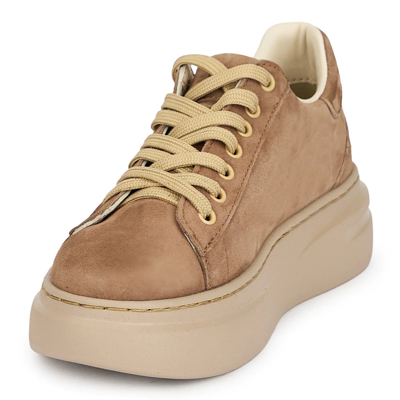 Pantofi casual dama din piele naturala bej 19932 - Image 3