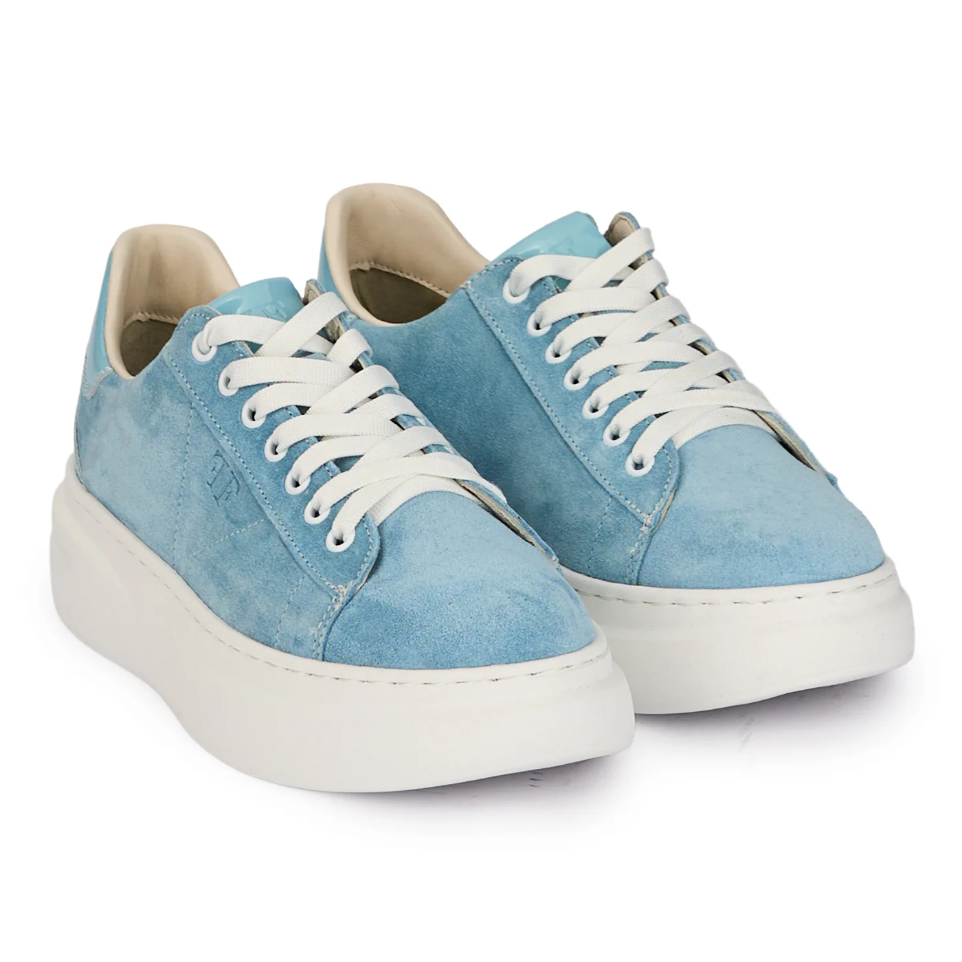 Pantofi casual dama din piele naturala bleu 18334 - Image 4